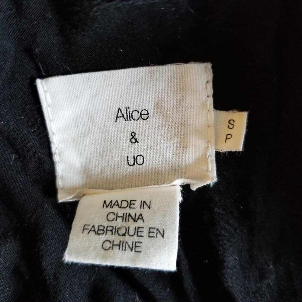 Alice & UO Alice Ritter Urban Outfitters Black Long Sleeve Satin Romper Small - Picture 6 of 8